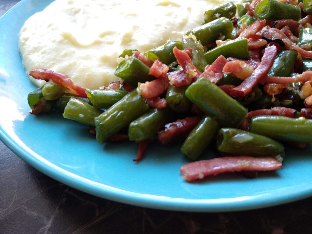 fazolky na slanine ze zasob bez lepku bez mléka