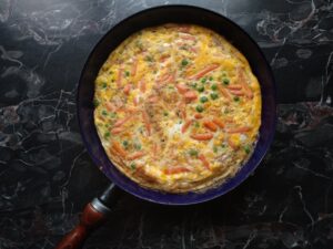 zeleninová omeleta bez lepku bez mléka